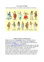 Summaries, Notes 'Seno romiešu un sengrieķu mitoloģija, dievības', 1.