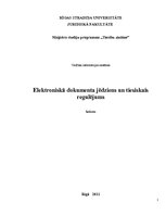 Research Papers 'Elektroniskā dokumenta jēdziens un tiesiskais regulējums', 1.
