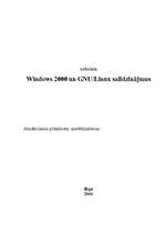 Research Papers 'Windows 2000 un GNU/Linux salīdzinājums', 1.