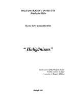 Research Papers 'Huligānisms', 1.