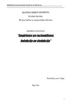 Research Papers 'Empīrisms un racionālisms.Indukcija un dedukcija', 1.