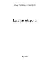 Research Papers 'Latvijas eksports', 1.