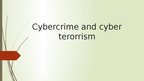 Presentations 'Cybercrime and cyber terorrism', 1.