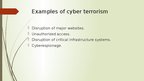 Presentations 'Cybercrime and cyber terorrism', 7.