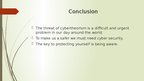 Presentations 'Cybercrime and cyber terorrism', 10.