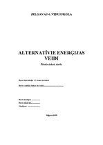 Research Papers 'Alternatīvie enerģijas veidi', 1.