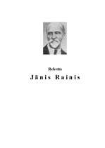 Research Papers 'Jānis Rainis', 1.