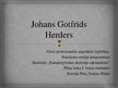 Presentations 'Johans Gotfrīds Herders', 1.