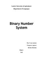 Research Papers 'Binary Number System', 1.