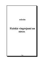 Research Papers 'Fiziskie vingrojumi un stress', 1.