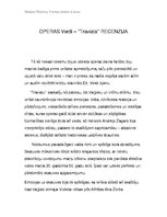 Essays 'Īsa Dž.Verdi operas "Traviata" recenzija', 1.