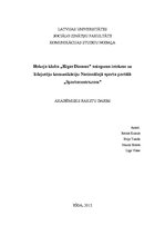 Research Papers 'Hokeja kluba "Rīgas Dinamo" snieguma ietekme uz līdzjutēju komunikāciju nacionāl', 1.