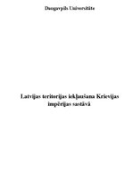 Research Papers 'Latvijas teritorijas iekļaušana Krievijas impērijas sastāvā', 1.