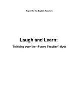 Summaries, Notes 'Report "Laugh and Learn: Thinking over the "Funny Teacher" Myth"', 1.