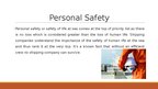 Presentations 'Personal safety on ships', 3.