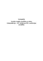 Summaries, Notes 'Sociālo mediju analītika un datu interpretācija – KPI, reklāmas ROI, auditorijas', 1.