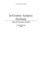 Research Papers 'Country Analysis - Germany', 1.