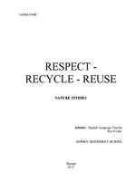 Research Papers 'Respect - Recycle - Reuse', 1.