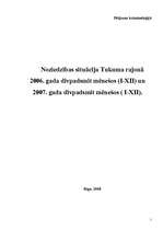 Research Papers 'Noziedzības situācija Tukuma rajonā 2006. un 2007.gadā', 1.