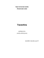 Summaries, Notes 'Travertīns', 1.