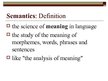 Presentations 'Pragmatics and Semantics. Linguistic. English', 25.