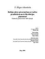 Research Papers 'Baltijas jūras piesārņošana ar naftas produktiem un tās likvidācijas paņēmieni', 1.