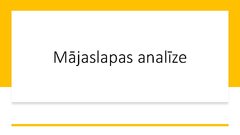 Presentations 'Uzņēmuma mājaslapas analīze', 1.