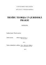 Research Papers 'Tiesibu teorija', 1.