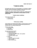 Research Papers 'Volejbola taktika', 1.