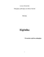 Research Papers 'Eigēnika', 1.