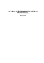 Term Papers 'Latvijas uzņēmējdarbības analīze no finanšu aspekta', 1.