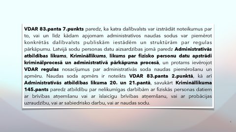 Presentations 'Fizisko personu datu apstrādes likums', 4.
