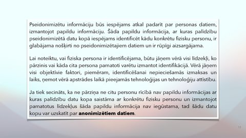Presentations 'Fizisko personu datu apstrādes likums', 13.