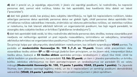 Presentations 'Fizisko personu datu apstrādes likums', 16.
