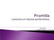 Presentations 'Piramīda. Laukuma un tilpuma aprēķināšana', 1.