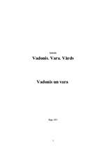 Research Papers 'Vadonis un vara', 1.