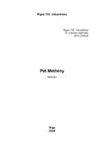 Research Papers 'Leģendārais ģitārists Pat Metheny', 1.