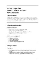 Business Plans 'Biznesa plāns privātbērnudārza atvēršanai', 1.
