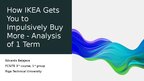Presentations 'How IKEA gets you to impulsively buy more - analysis of the term "spending"', 1.