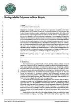 Research Papers 'Biodegradable Polymers in Bone Repair', 1.
