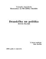 Research Papers 'Draudzība un politika', 1.