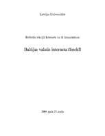 Research Papers 'Baltijas valstis interneta tīmeklī', 1.