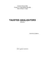 Research Papers 'Taustes analizators', 1.