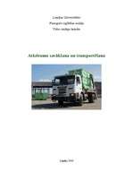 Research Papers 'Atkritumu savākšana un transportēšana', 1.
