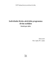 Summaries, Notes 'Individuāla fizisko aktivitāšu programma 
divām nedēļām', 1.