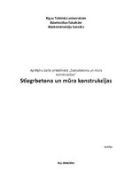 Research Papers 'Stiegrbetona un mūra konstrukcijas', 1.