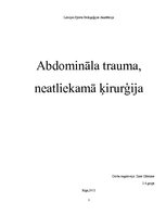 Research Papers 'Abdomināla trauma, neatliekamā ķirurģija', 1.