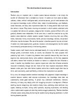 Essays 'The role of teachers in student success', 1.