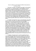 Essays 'English essay about low election results among youth', 1.