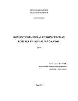 Research Papers 'Romantisma idejas un koncepcijas Poruka un Aspazijas darbos', 1.
